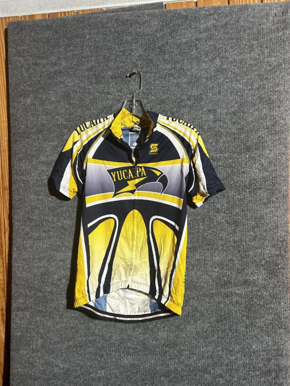 Squadra Pro Issue Cycling Jersey Womens XL Yucaipa Short Sleeve 1/4 Zip Bike